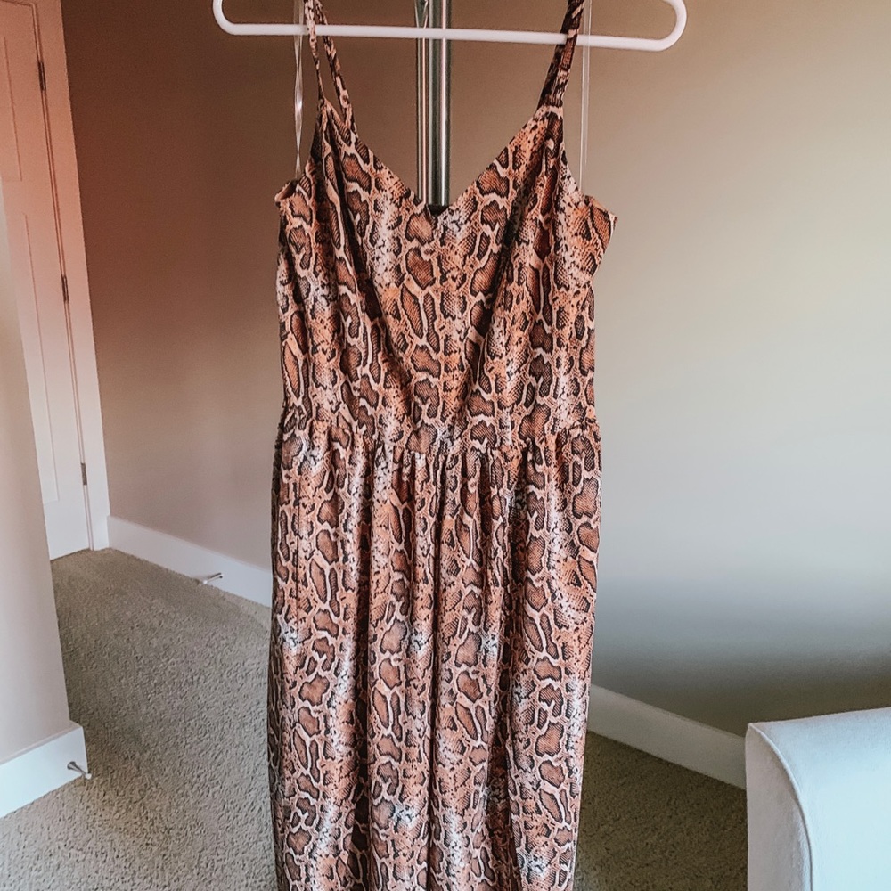 Snake print jumpsuit